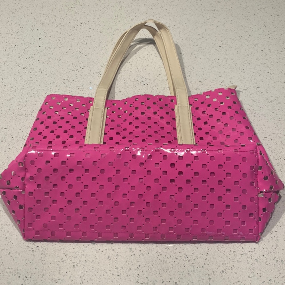 Pink tote bag